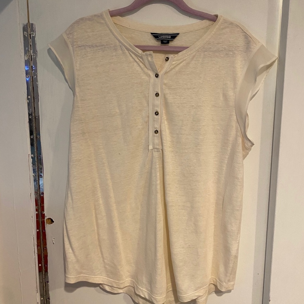 Lands’ End Loose Fitted sleeveless shirt